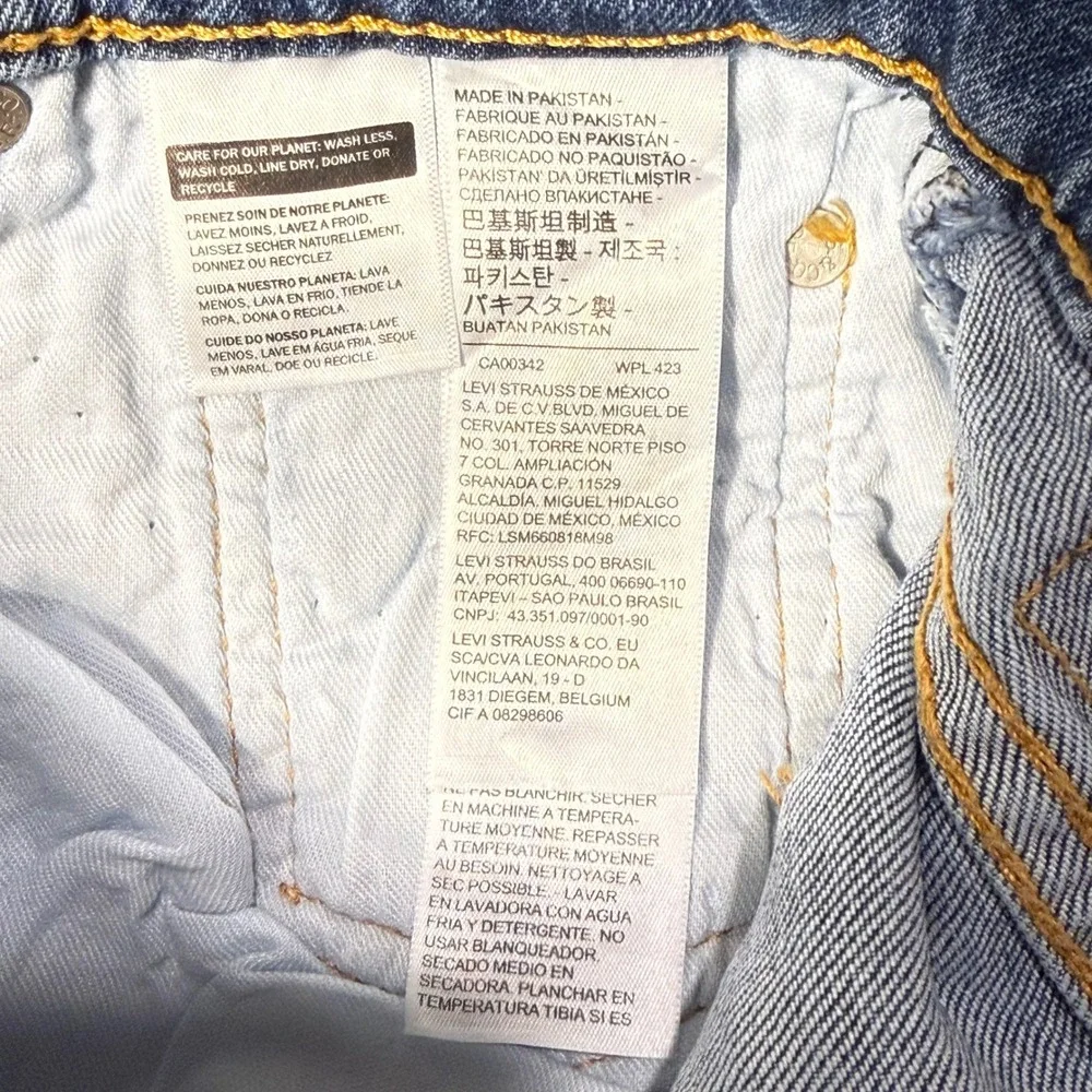 Levi's 412 Slim Shorts Mens 30 Blue Stretch Denim Above Knee Jean Shorts NWT
